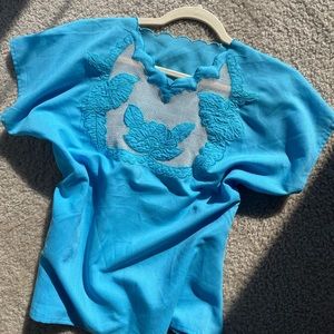 vintage cottagecore rose lace top